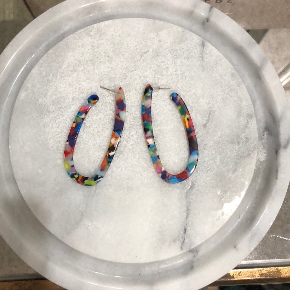 5/$25 Multicolored Oval Earrings
